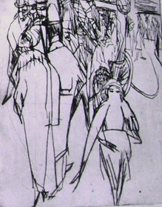 Ernst Ludwig Kirchner: Scena di strada omnibus